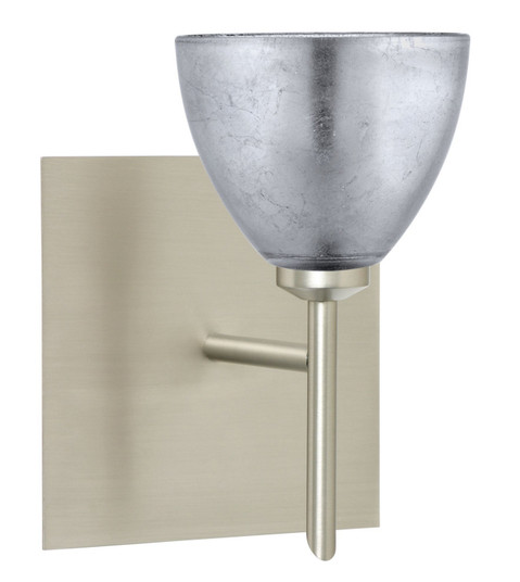 Divi One Light Wall Sconce in Satin Nickel (74|1SW-1758SF-SN-SQ)