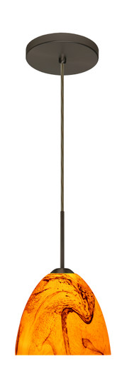 Sasha One Light Pendant in Bronze (74|1BT-7572HB-MED-BR)