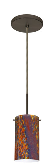 Stilo One Light Pendant in Bronze (74|1BT-4404CE-HAL-BR)
