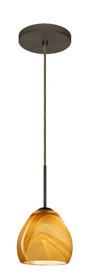 Bolla One Light Pendant in Bronze (74|1BT-4122HN-HAL-BR)