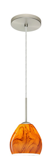 Bolla One Light Pendant in Satin Nickel (74|1BT-4122HB-HAL-SN)