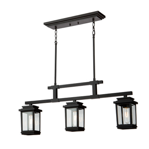 Freemont Three Light Outdoor Chandelier in Black (78|AC8197BK)