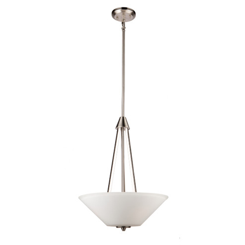 Clayton Three Light Chandelier in Brushed Nickel (78|AC10913BN)