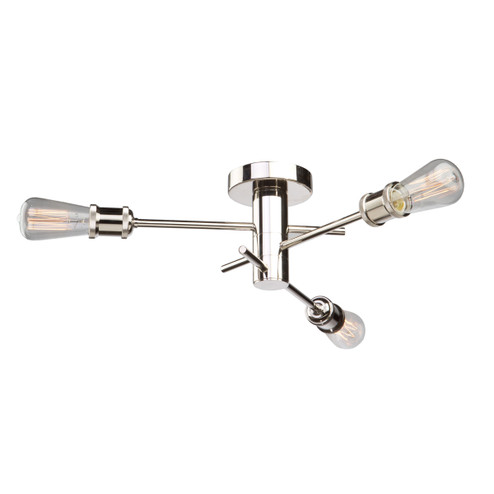 Tribeca Three Light Flush Mount in Polished Nickel (78|AC10783PN)