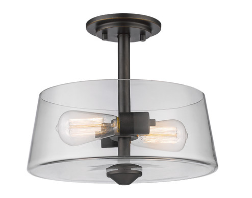 Annora Two Light Semi Flush Mount in Olde Bronze (224|428SF2-OB)