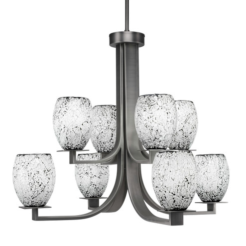 Apollo Eight Light Chandelier in Graphite (200|578-GP-4165)