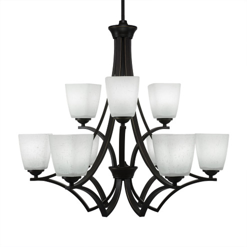 Zilo Nine Light Chandelier in Dark Granite (200|569-DG-460)