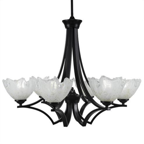 Zilo Six Light Chandelier in Matte Black (200|566-MB-755)
