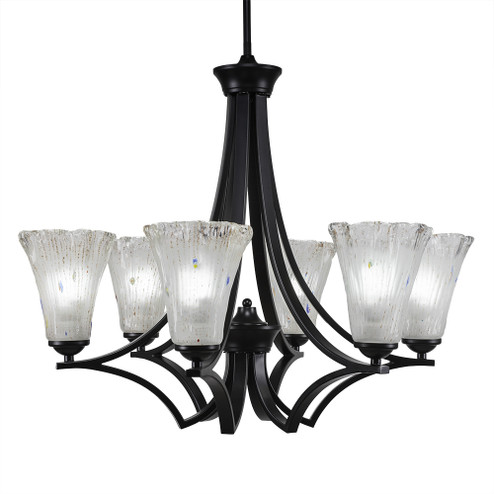 Zilo Six Light Chandelier in Matte Black (200|566-MB-721)