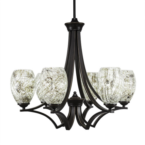 Zilo Six Light Chandelier in Dark Granite (200|566-DG-5054)