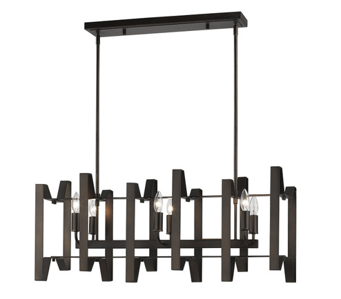 Marsala Six Light Linear Chandelier in Bronze (224|4000-34BRZ)