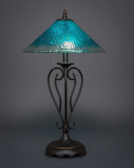 Olde Iron Two Light Table Lamp in Dark Granite (200|42-DG-715)