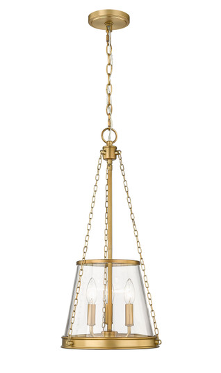 Prescott Three Light Pendant in Rubbed Brass (224|341P12-RB)