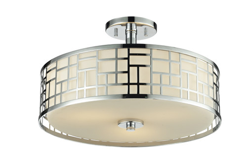 Elea Three Light Semi Flush Mount in Chrome (224|328-SF16-CH)