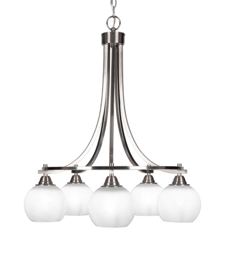 Paramount Five Light Chandelier in Brushed Nickel (200|3415-BN-4101)