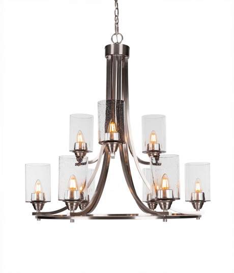 Paramount Nine Light Chandelier in Brushed Nickel (200|3409-BN-300)