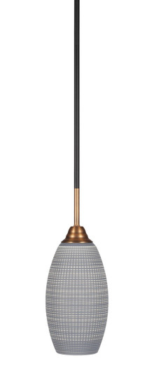 Paramount One Light Mini Pendant in Matte Black & Brass (200|3401-MBBR-4042)