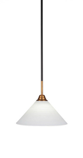 Paramount One Light Pendant in Matte Black & Brass (200|3401-MBBR-4001)