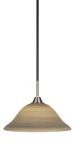 Paramount One Light Pendant in Matte Black & Brushed Nickel (200|3401-MBBN-604)