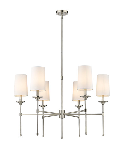Emily Six Light Chandelier in Brushed Nickel (224|3033-6BN)