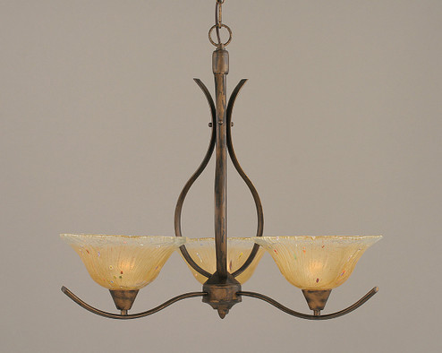 Swoop Three Light Chandelier in Bronze (200|293-BRZ-730)