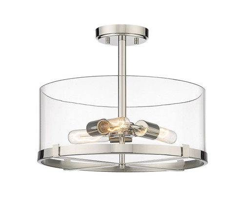 Callista Three Light Semi Flush Mount in Polished Nickel (224|3032SF-PN)