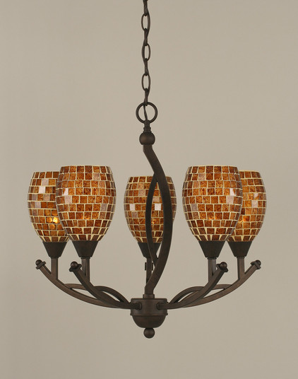 Bow Five Light Chandelier in Bronze (200|275-BRZ-409)