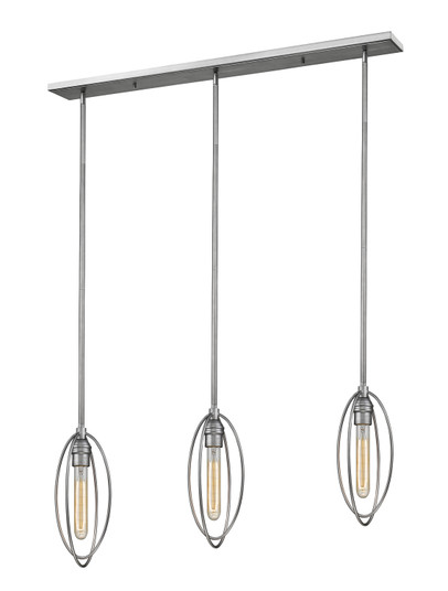 Persis Three Light Linear Chandelier in Old Silver (224|3000-3B-OS)