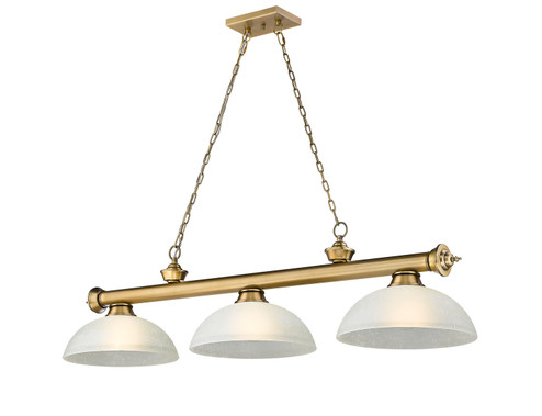 Cordon Three Light Billiard in Rubbed Brass (224|2306-3RB-DWL14)