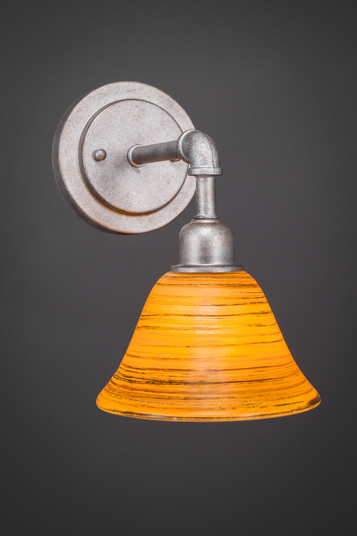 Vintage One Light Wall Sconce in Aged Silver (200|181-AS-454)