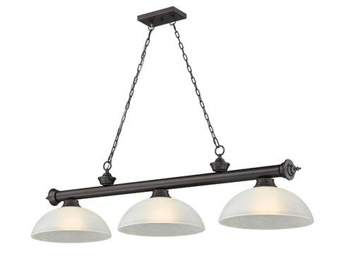 Cordon Three Light Billiard in Bronze (224|2306-3BRZ-DWL14)