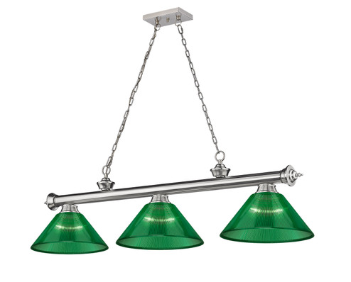 Cordon Three Light Billiard in Brushed Nickel (224|2306-3BN-ARG)