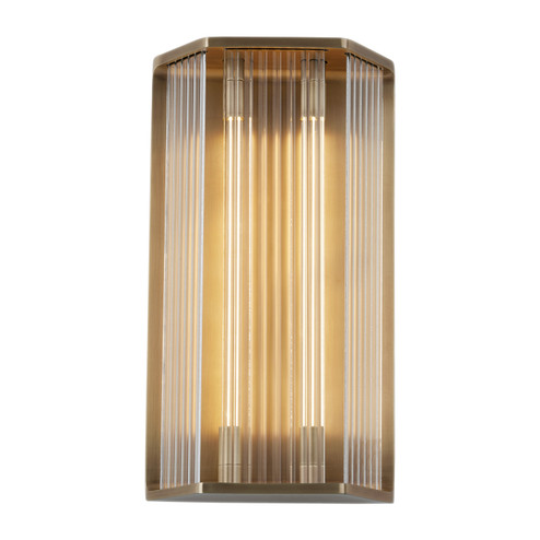 Sabre LED Vanity in Ribbed Glass/Vintage Brass (452|WV339216VBCR)