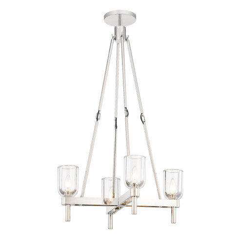 Lucian Four Light Pendant in Clear Crystal/Polished Nickel (452|PD338422PNCC)