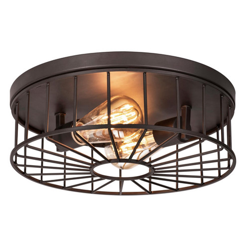 Theo Two Light Flush Mount in Black (162|THEF13MBBK)