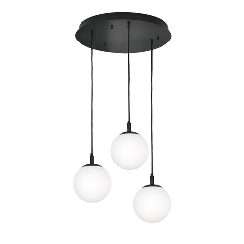 Loretto Three Light Pendant in Black (162|LRTP07MBBKRND3)