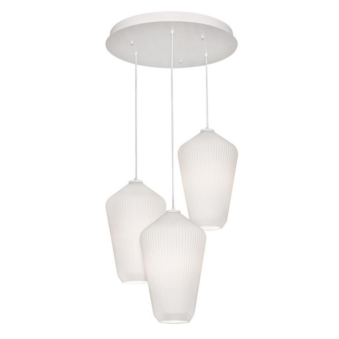 Lola Three Light Pendant in White (162|LOLP11WHRND3)