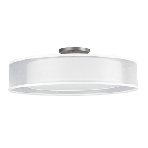 Cortez LED Semi-Flush Mount in Satin Nickel (162|CZF2432LAJUDSN-WHWH)
