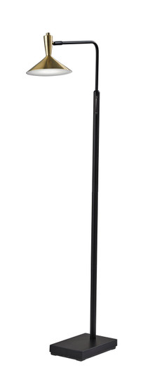 Lucas LED Floor Lamp in Black W. Antique Brass (262|4263-01)