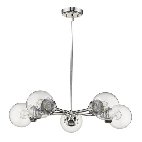 Portsmith Five Light Chandelier in Polished Nickel (106|IN21223PN)