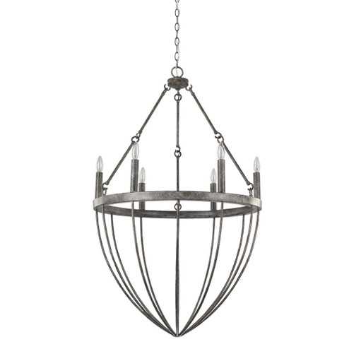 Harlow Six Light Chandelier in Ash (106|IN11391ASH)