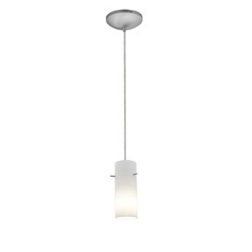 Cylinder One Light Pendant in Brushed Steel (18|28030-1C-BS/OPL)