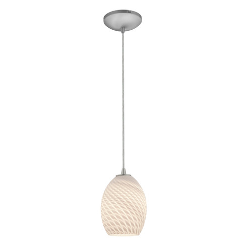 Brandy FireBird LED Pendant in Brushed Steel (18|28023-3C-BS/WHTFB)