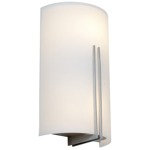Prong Two Light Wall Fixture in Brushed Steel (18|20446-BS/WHT)