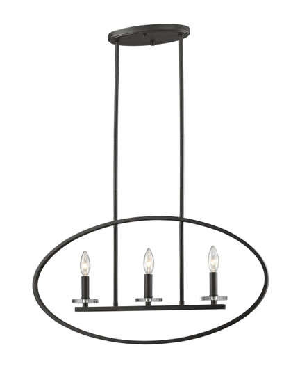 Verona Three Light Linear Chandelier in Bronze (224|2010-3L-BRZ)