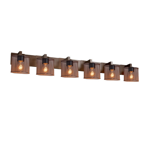 Wire Mesh Six Light Bath Bar in Dark Bronze (102|MSH-8926-30-DBRZ)