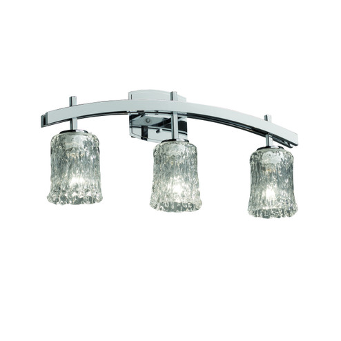 Veneto Luce Three Light Bath Bar in Dark Bronze (102|GLA-8593-16-CLRT-DBRZ)
