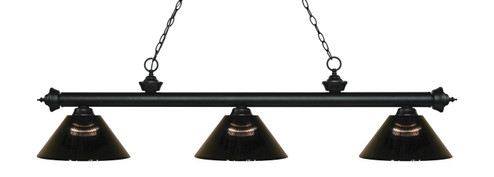 Riviera Three Light Billiard in Matte Black (224|200-3MB-ARS)