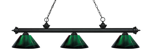 Riviera Three Light Billiard in Matte Black (224|200-3MB-ARG)