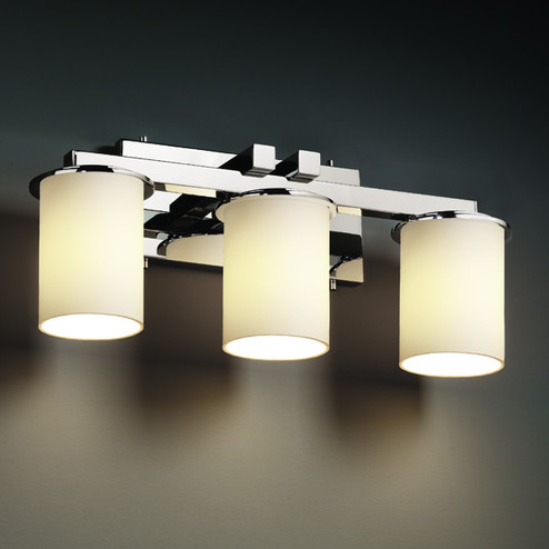 Fusion Three Light Bath Bar in Dark Bronze (102|FSN-8773-10-OPAL-DBRZ)